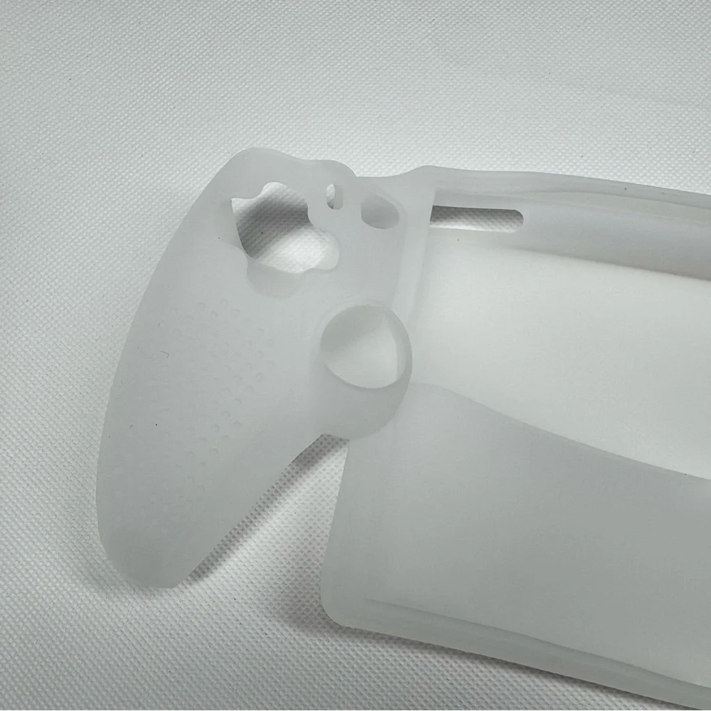 Full Silicone Protective Case For PS5 Portal Thumb Grips Black And White